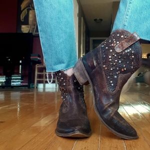Studded Ankle Cowgirl boots